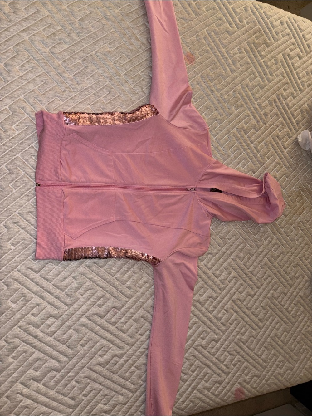 LA Kitty Pink Zip Hoodie with Front Zipper